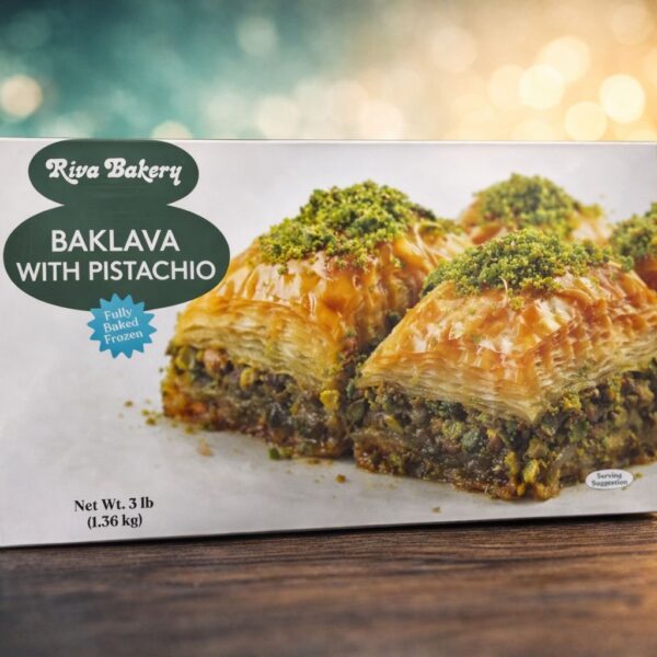 Riva Bakery Baklava Antep Fistikli / Baklava with Pistachio - 3 LB / 1.36 KG