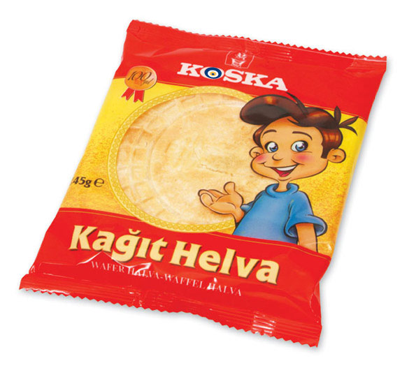 45grkagithelva-659 Koska Kagit Helva Sade / Wafer Halva Plain - 35 GR - Image 1