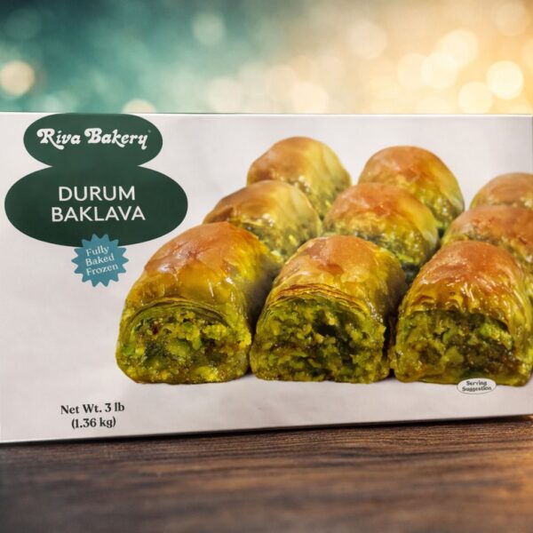 Riva Bakery Baklava Durum Antep Fistikli / Baklava Durum with Pistachio - 3 LB / 1.36 KG