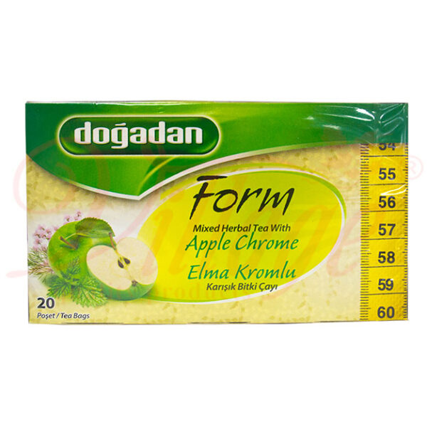 Dogadan Form Elma Kromlu Karisik Bitki Cayi / Form Mixed Herbal Tea with Apple Chrome 20 Tea Bags - 40 GR