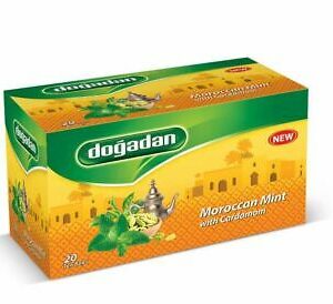 Dogadan Yesil Cay Moroccan Mint - Kakule Cayi / Green Tea Mixture with Mind and Cardamom 20 Tea Bags - 32 GR