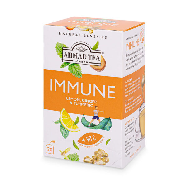 Ahmad Tea Immune - Lemon / Ginger & Turmeric - 20 Tea Bags