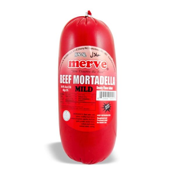 Merve Sigir Salami / Beef Mortadella Plain - 454 GR / 1 LB