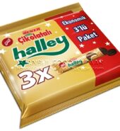 Ulker Mini Halley Cikolatali & Marshmallowlu Sandvic Biskuvi 3’Lu Paket / Mini Chocolate Covered Marshmallow Biscuit 3 Packs – 231 GR / 8.2 OZ