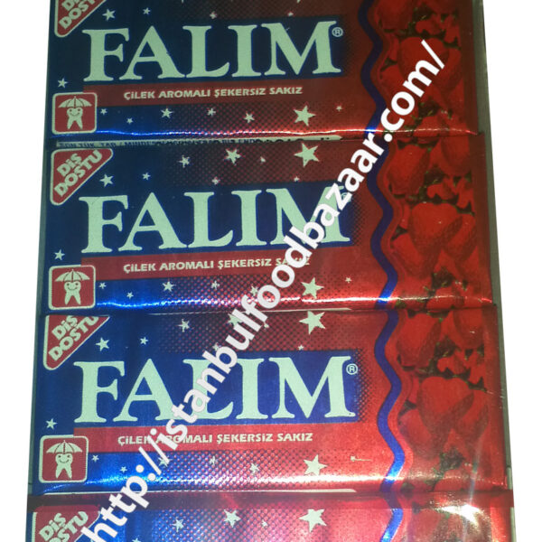 Falim Cilek Aromali Sakiz / Bubble Gum W/Strawberry - 5 X 20 Pack