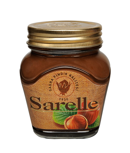 sarelle_findik_yuzdeyuz_b Sarelle Kakaolu Findikli Ezme / Chocolate & Hazelnut Cream Spread - 350 GR / 12.3 OZ in Glass - Image 1