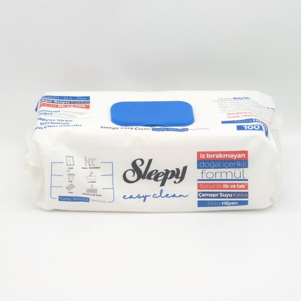 Sleepy Islak Havlu Ekstra Hijyen Camasir Suyu Katkili - Wet Wipes Extra Hygiene Bleach Additive - 100 Ct
