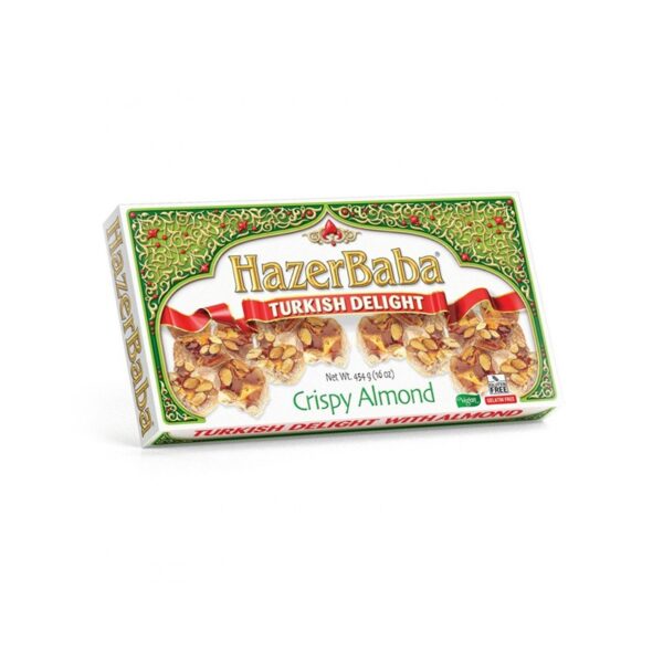 Hazerbaba Bademli Lokum / Turkish Delight Crispy Almond - 454 GR