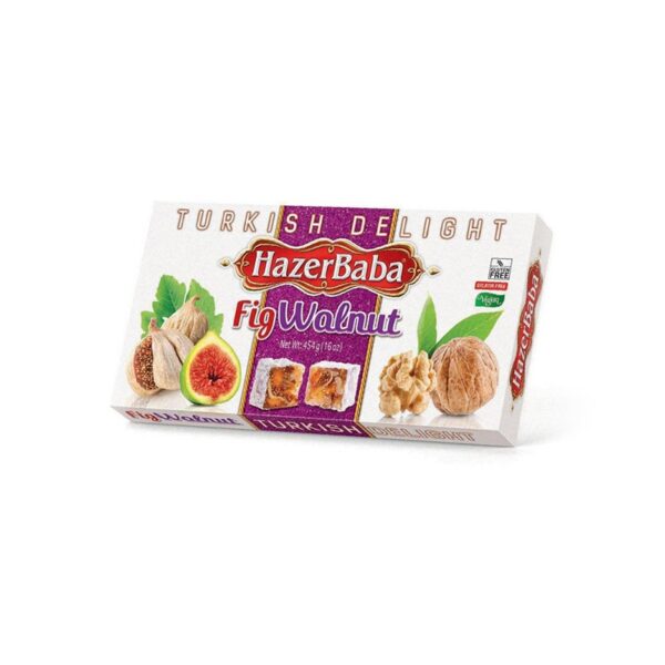 Hazerbaba Incir&Cevizli Lokum / Fig & Walnut Turkish Delight - 454 GR